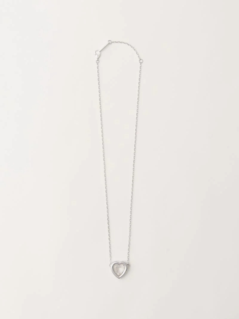 HEART STONE CHARM NECKLACE - 4
