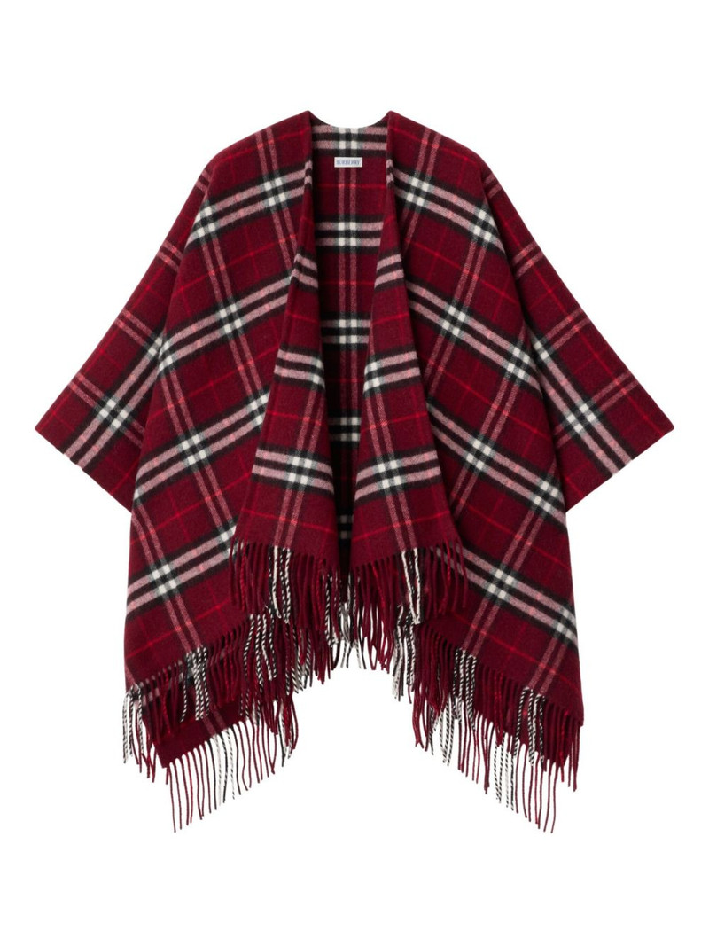 checked fringed cape 1