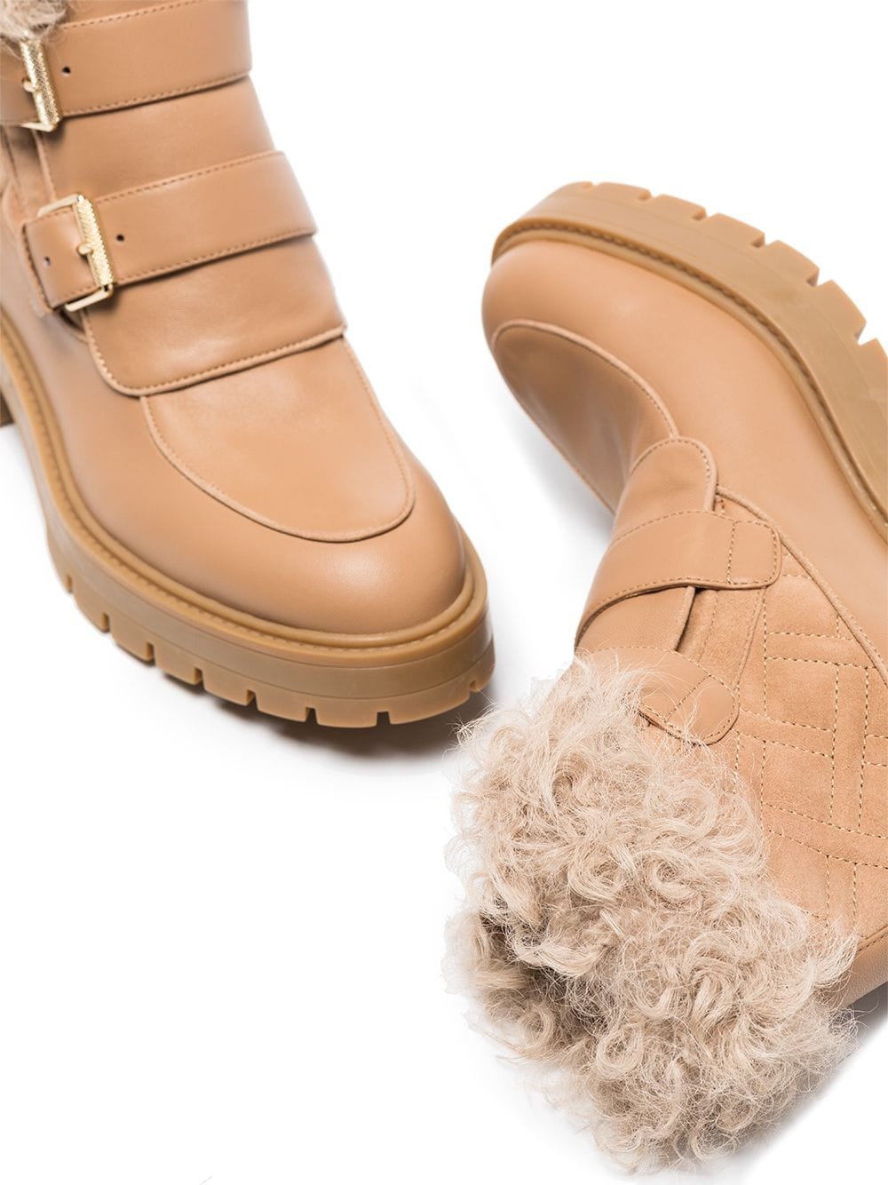 Ryan faux-fur buckle-strap boots - 2