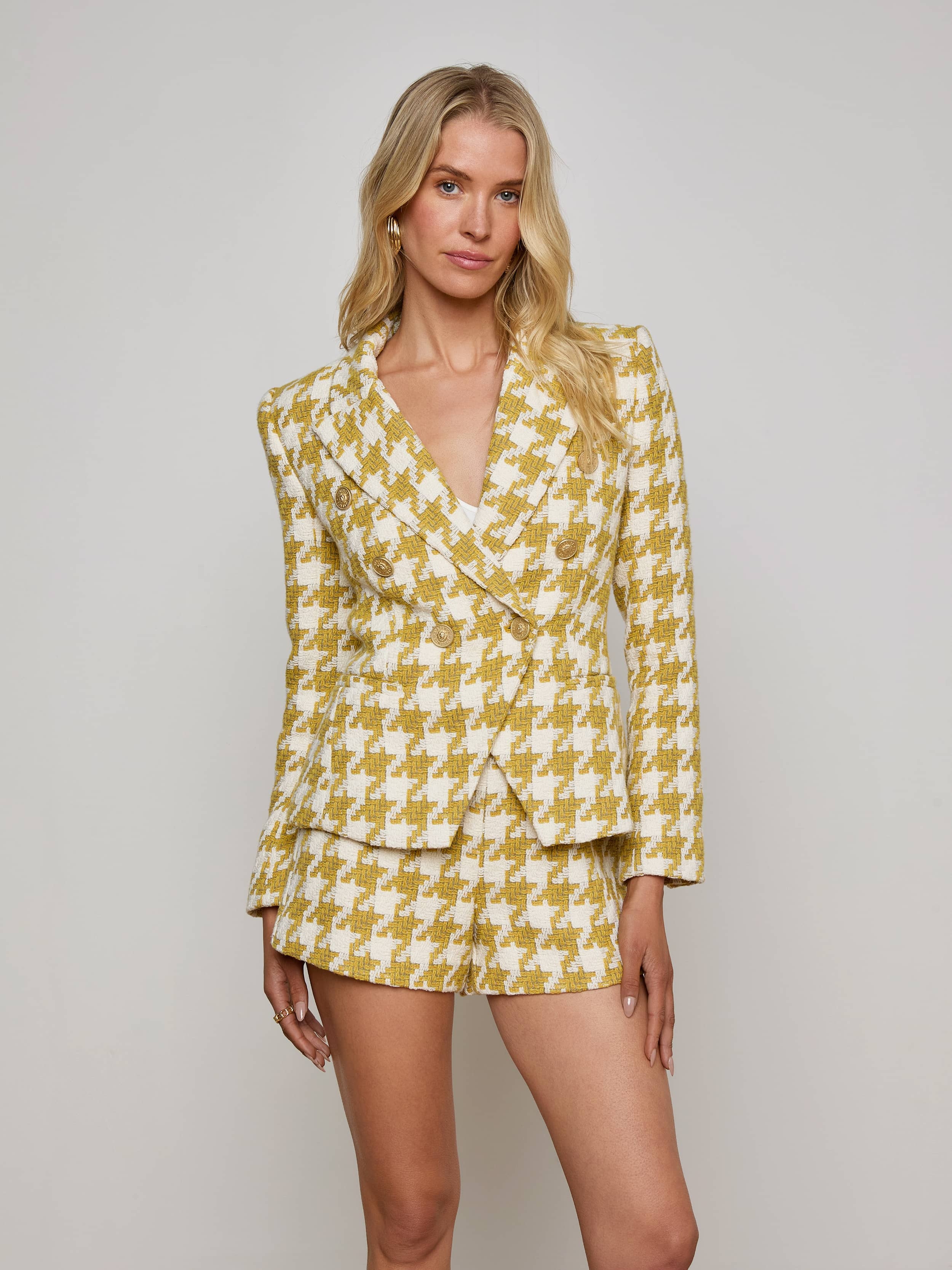 Marie Houndstooth Tweed Blazer - 2