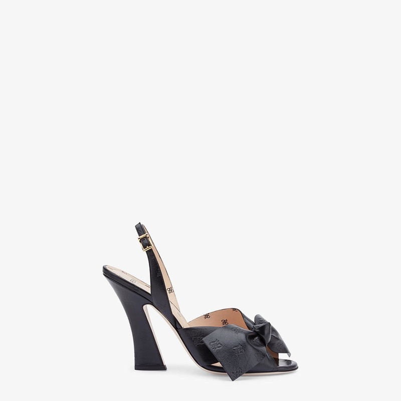 Black leather sandals 1