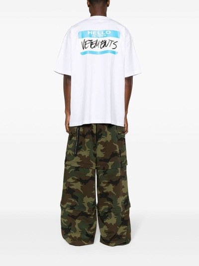 VETEMENTS Name-Tag cotton T-shirt outlook