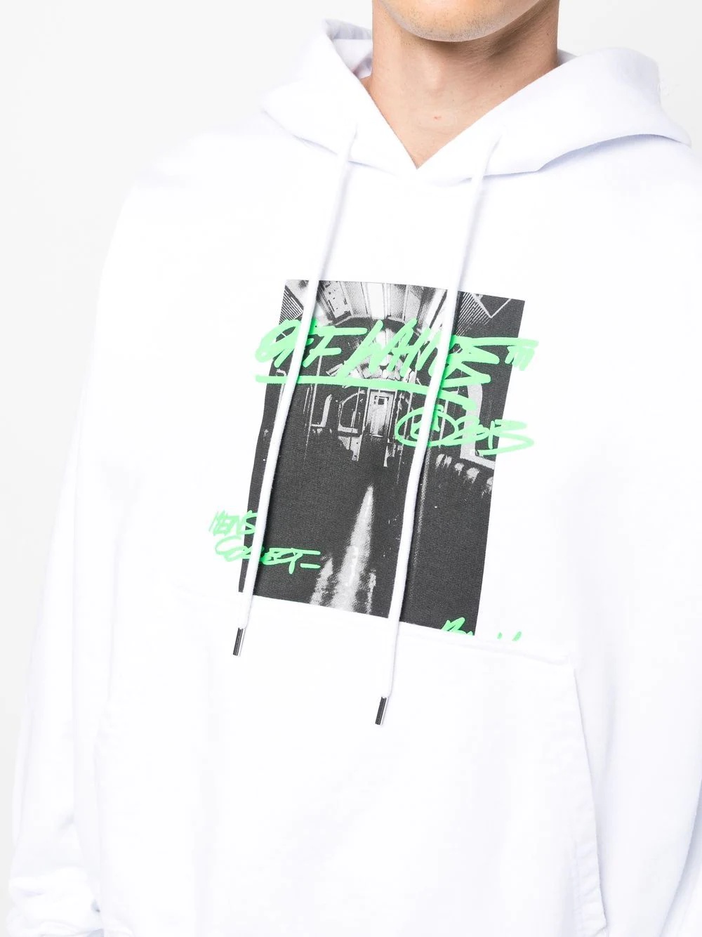 graphic-print cotton hoodie - 5