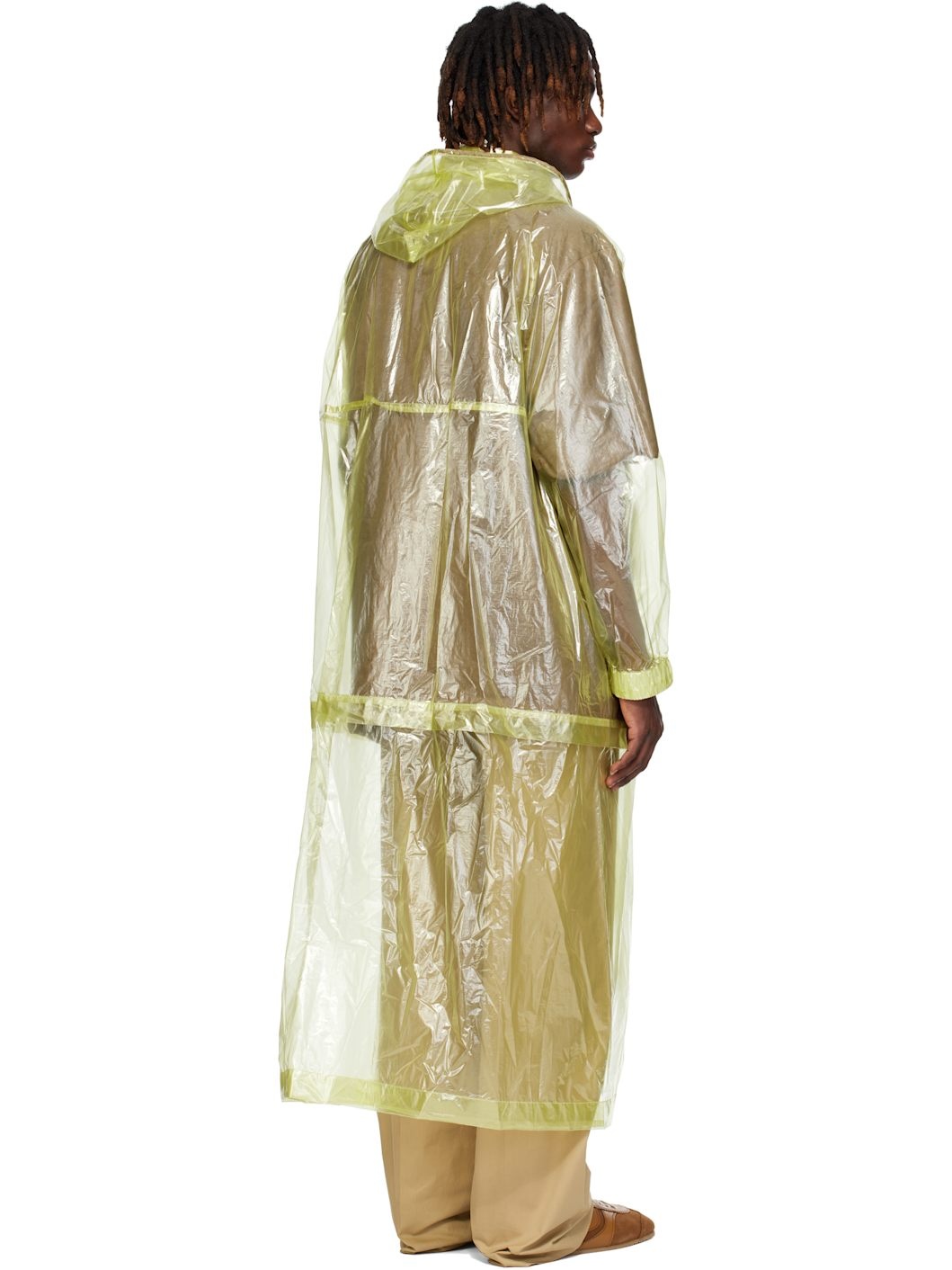 Yellow Sheer Taffeta Coat - 3