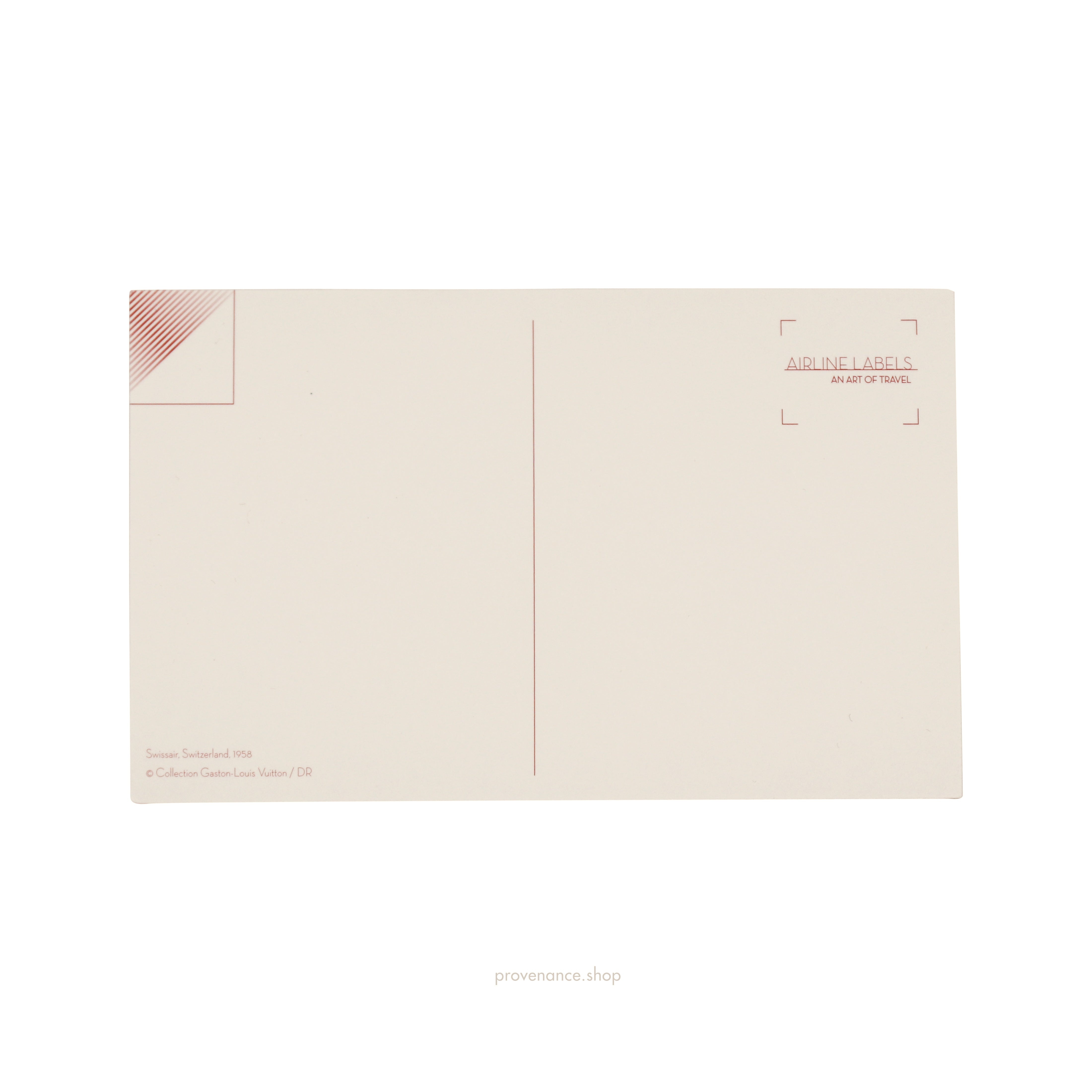 Louis Vuitton Airline Label Postcard - SWISSAIR INDIA - 2