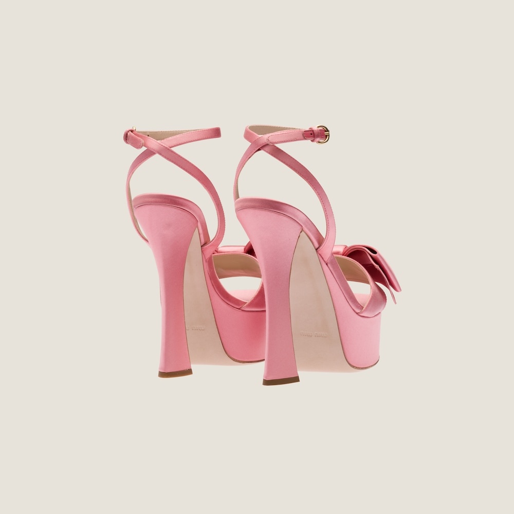 Satin platform sandals - 3