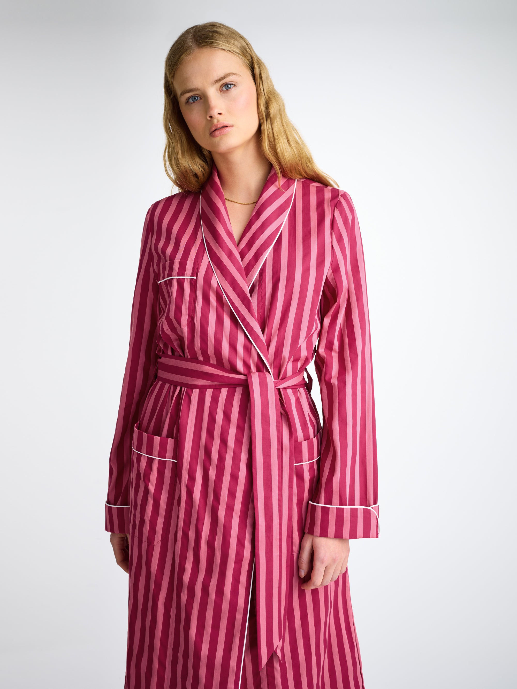 Women's Robe Capri 25 Cotton Batiste Pink - 3