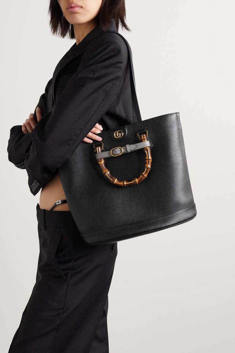 GUCCI Diana textured-leather tote outlook