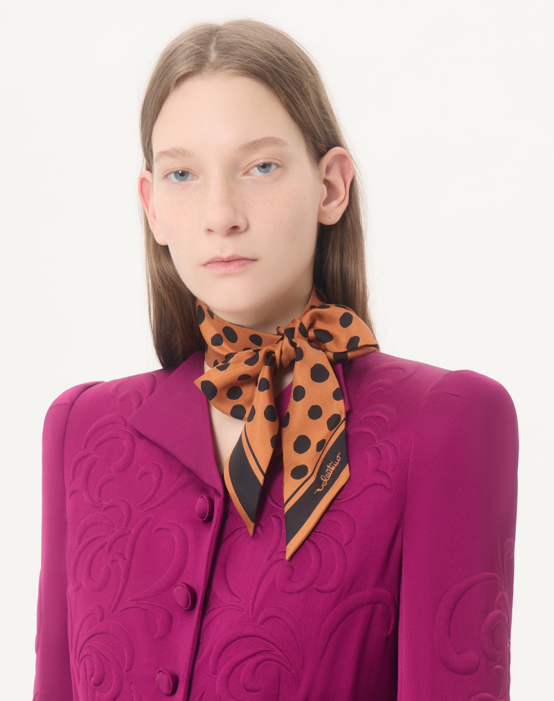 Valentino DALMATIAN POLKA DOT SILK BANDEAU SCARF outlook