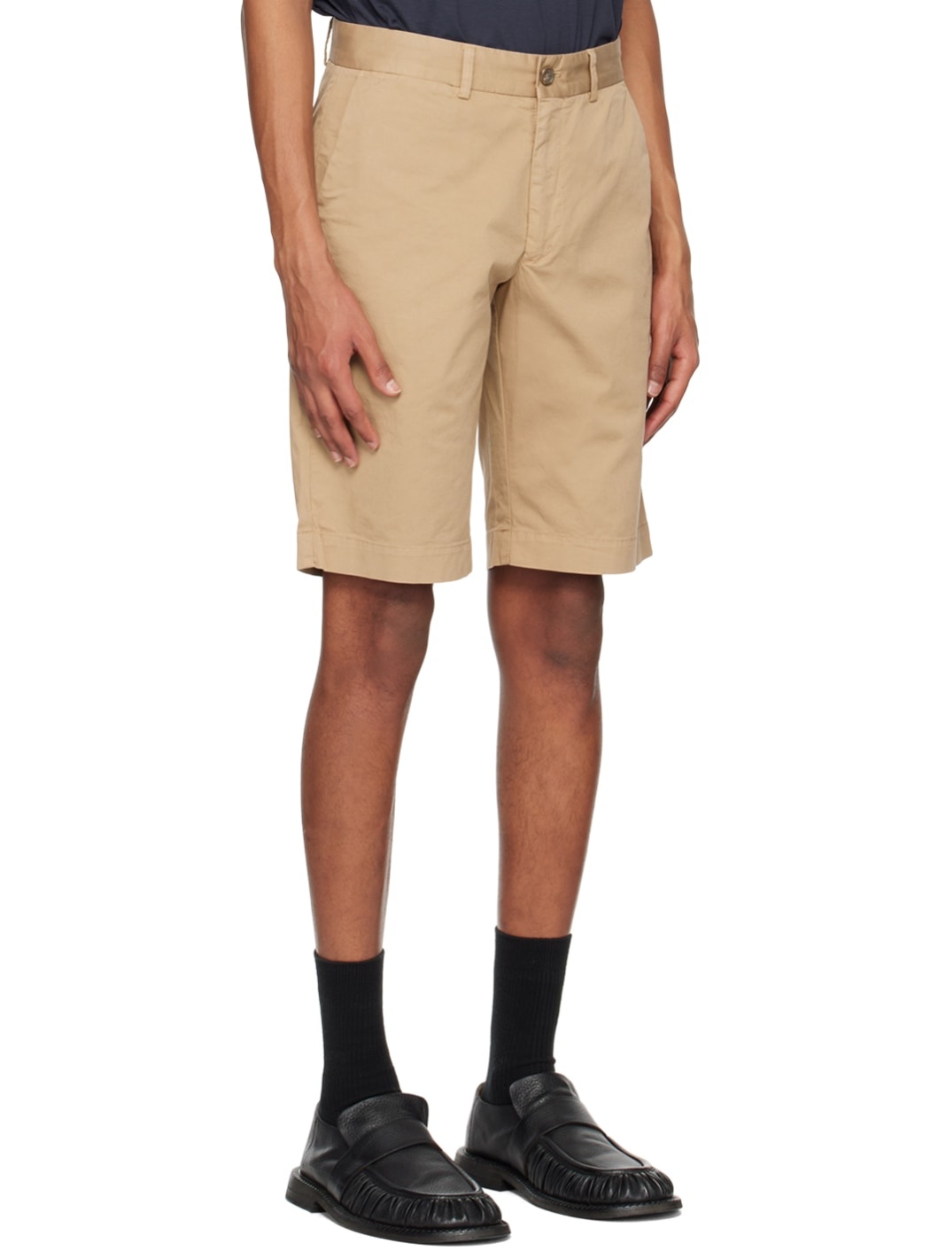 Tan Garment-Dyed Shorts - 2