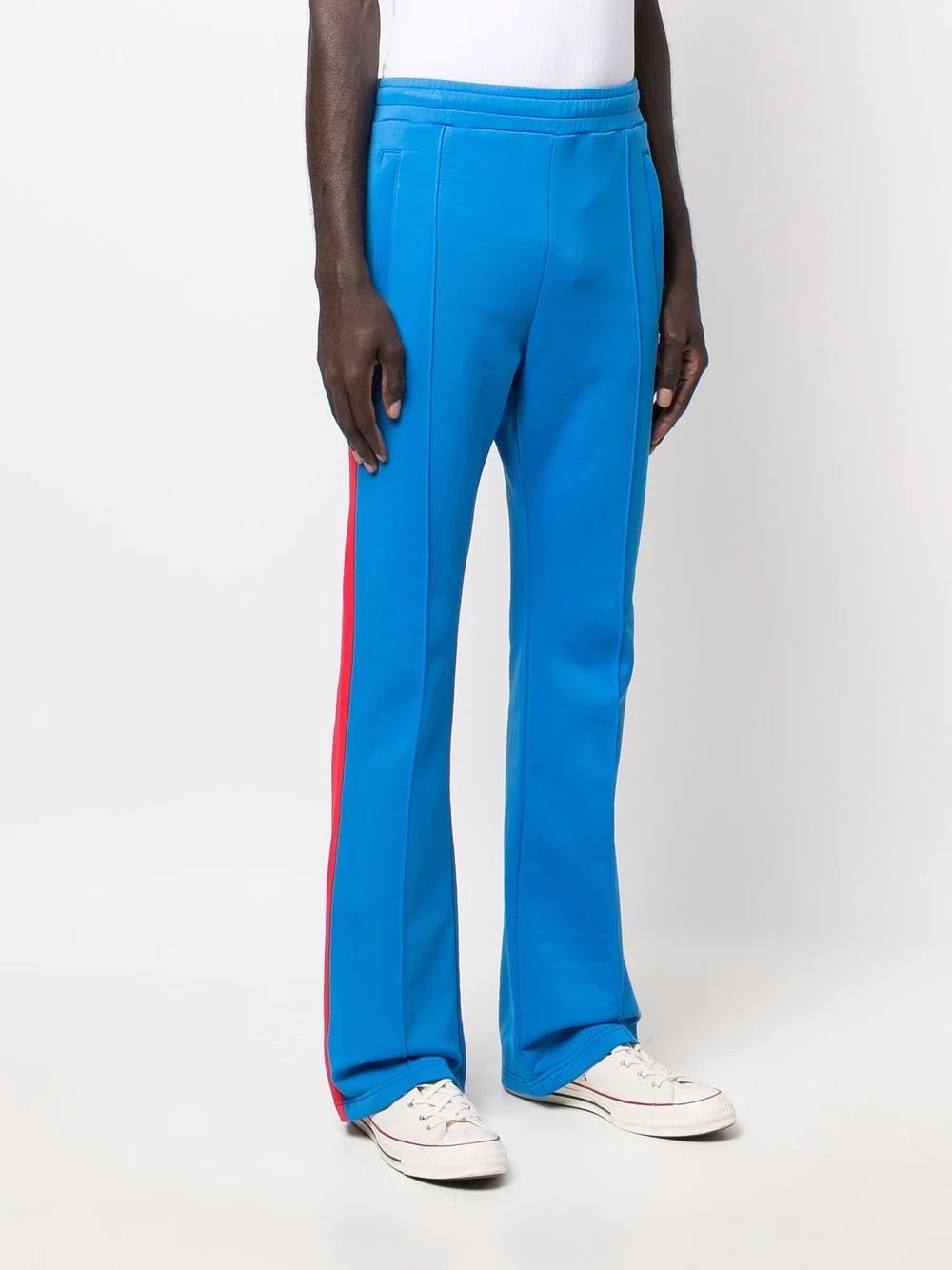 two-tone straight-leg trousers - 3