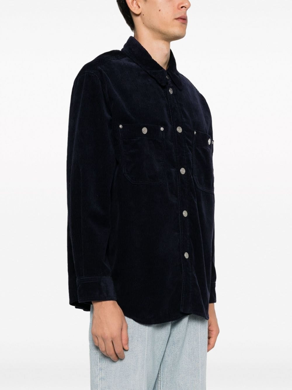 corduroy cotton silk-blend shirt - 3