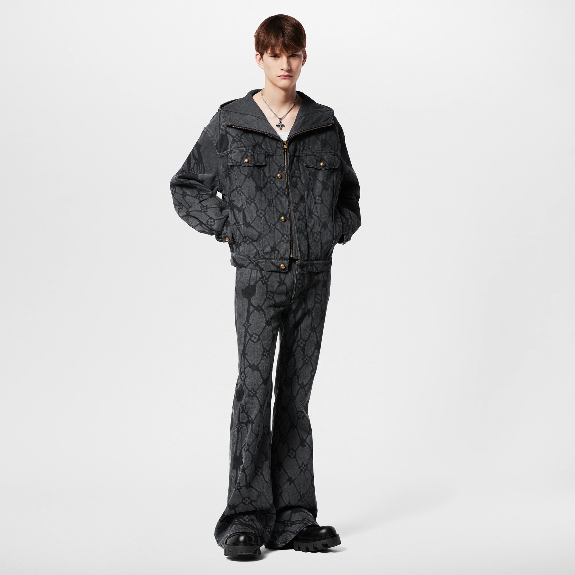 Monogram Denim Hooded Blouson - 4