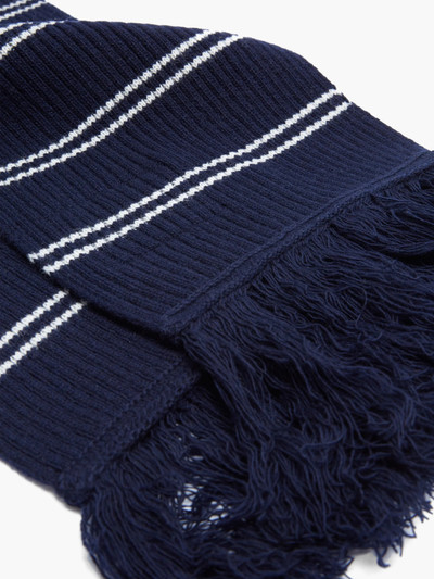 Marni Logo-label striped wool-blend scarf outlook