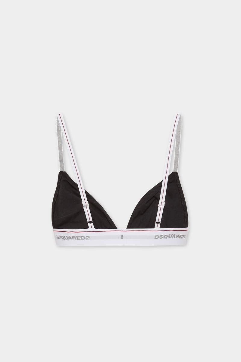 DSQUARED2 LOGO COTTON TRIANGLE BRA - 2