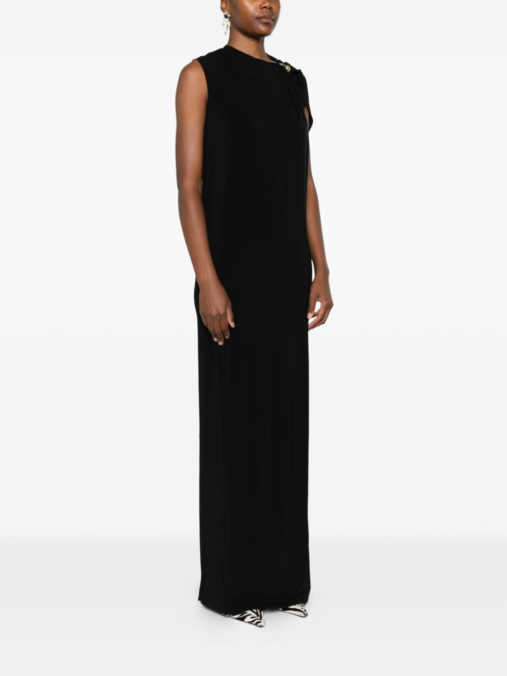 knot-detail sleeveless dress - 3