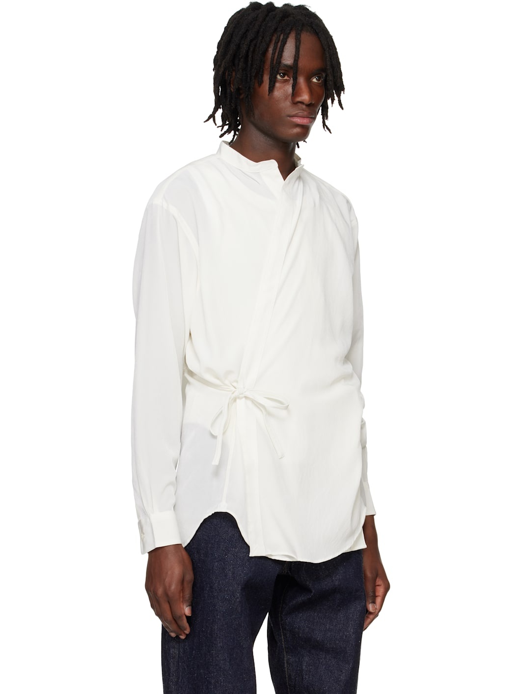 White Band Collar Dougi Shirt - 2