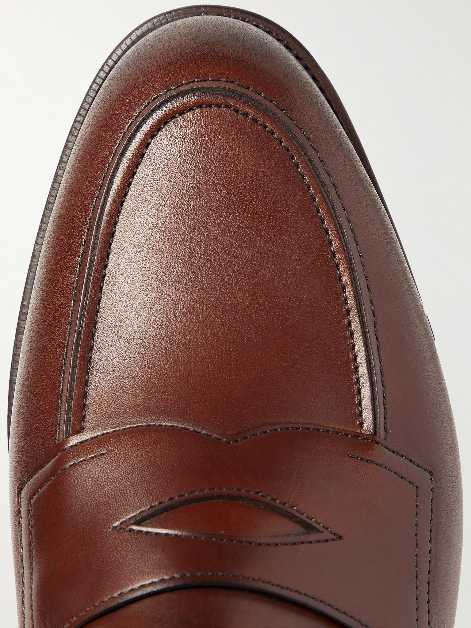 Piccadilly Leather Penny Loafers Brown - 6