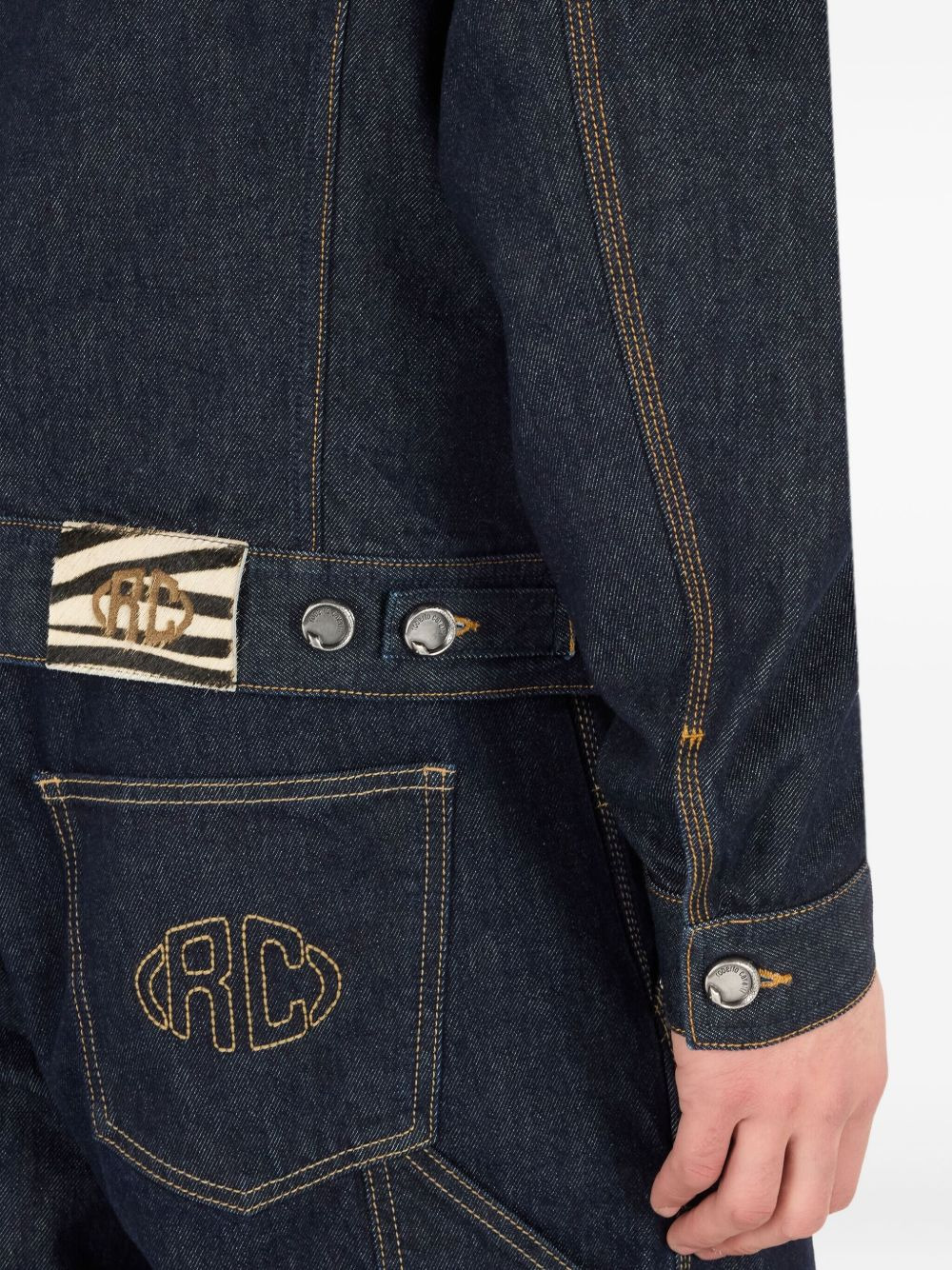 stud-embellished denim jacket - 5
