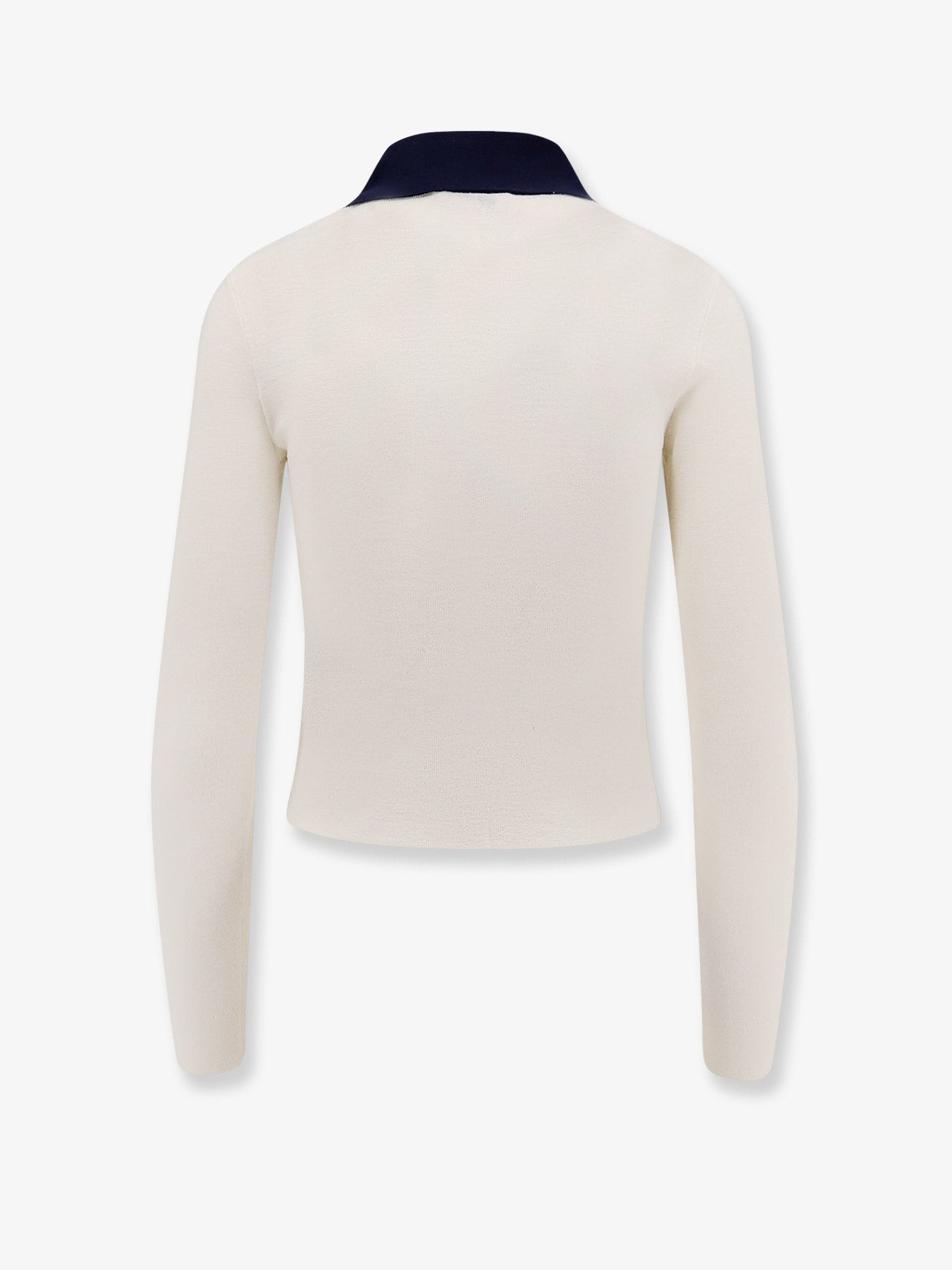 Wool Cardigan With Contrasting Collar - 4