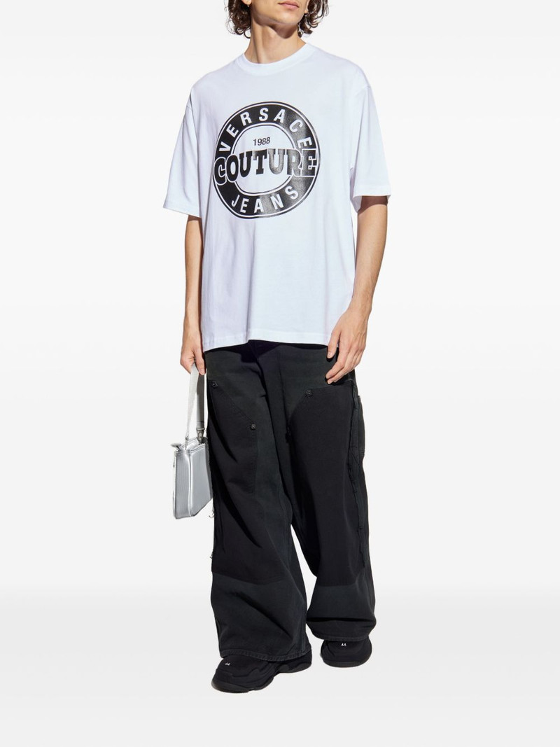 VERSACE JEANS COUTURE logo-print cotton t-shirt outlook