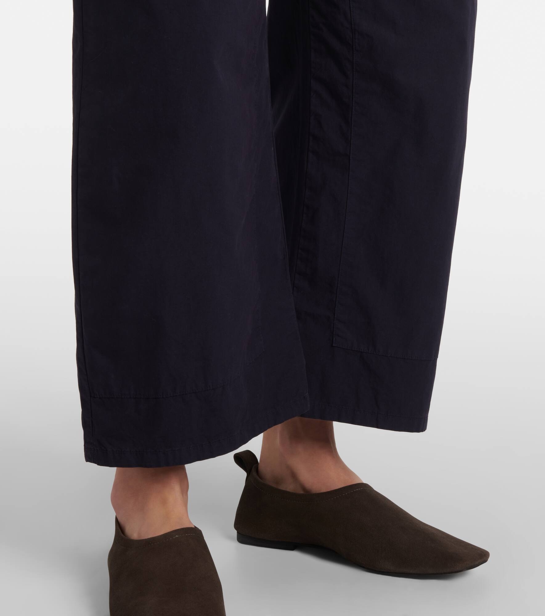 Kyoto cotton wide-leg pants - 5