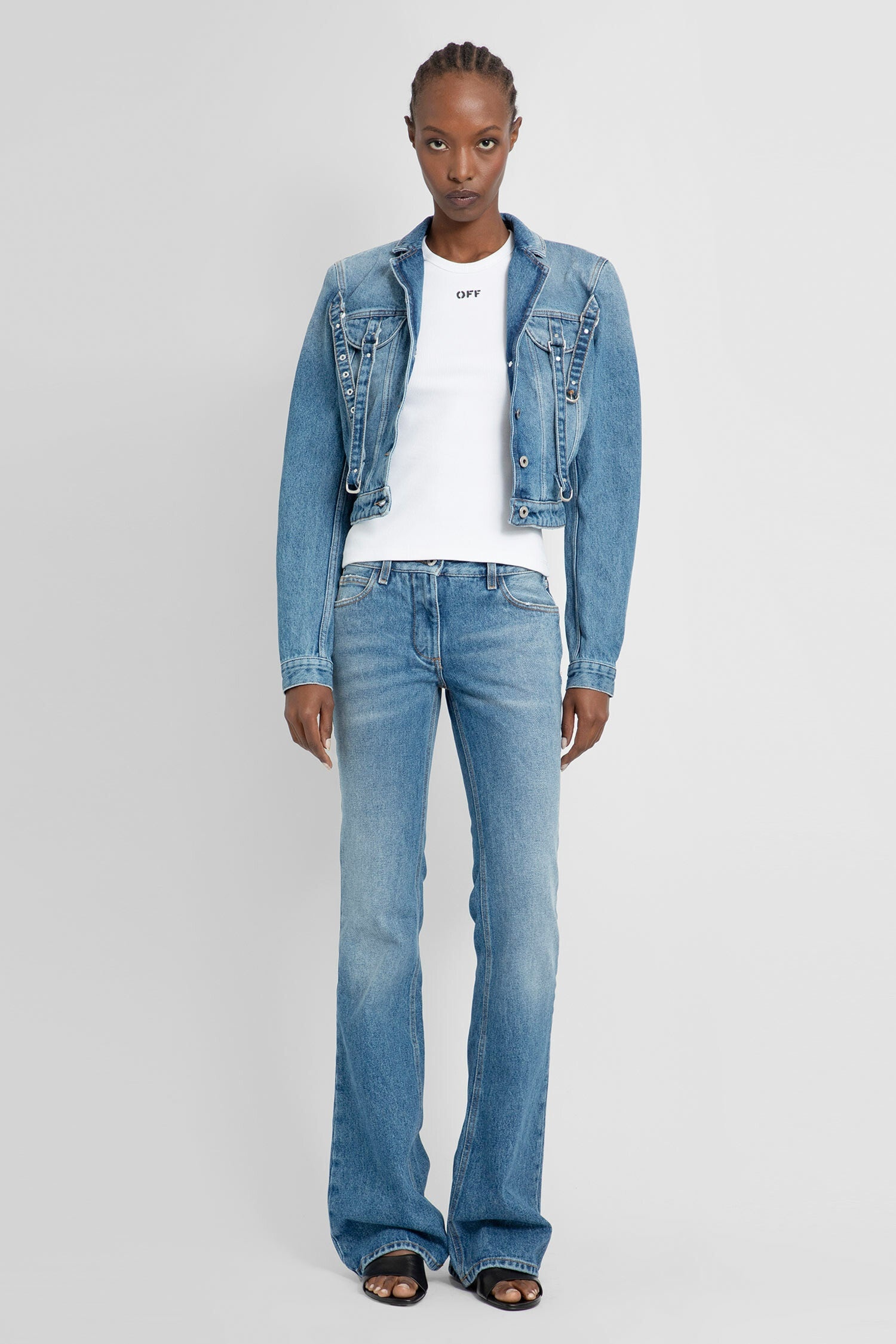 OFF-WHITE WOMAN BLUE JACKETS - 5