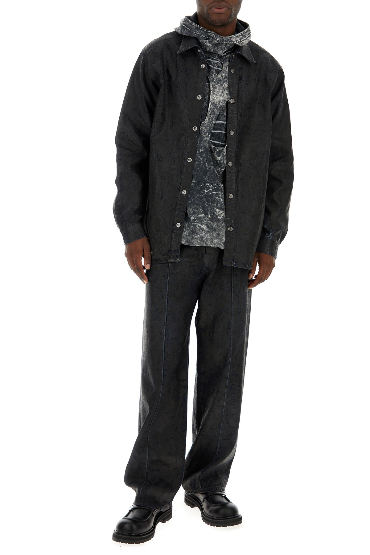Black denim D-Chino-Work 0pgaz jeans - 6