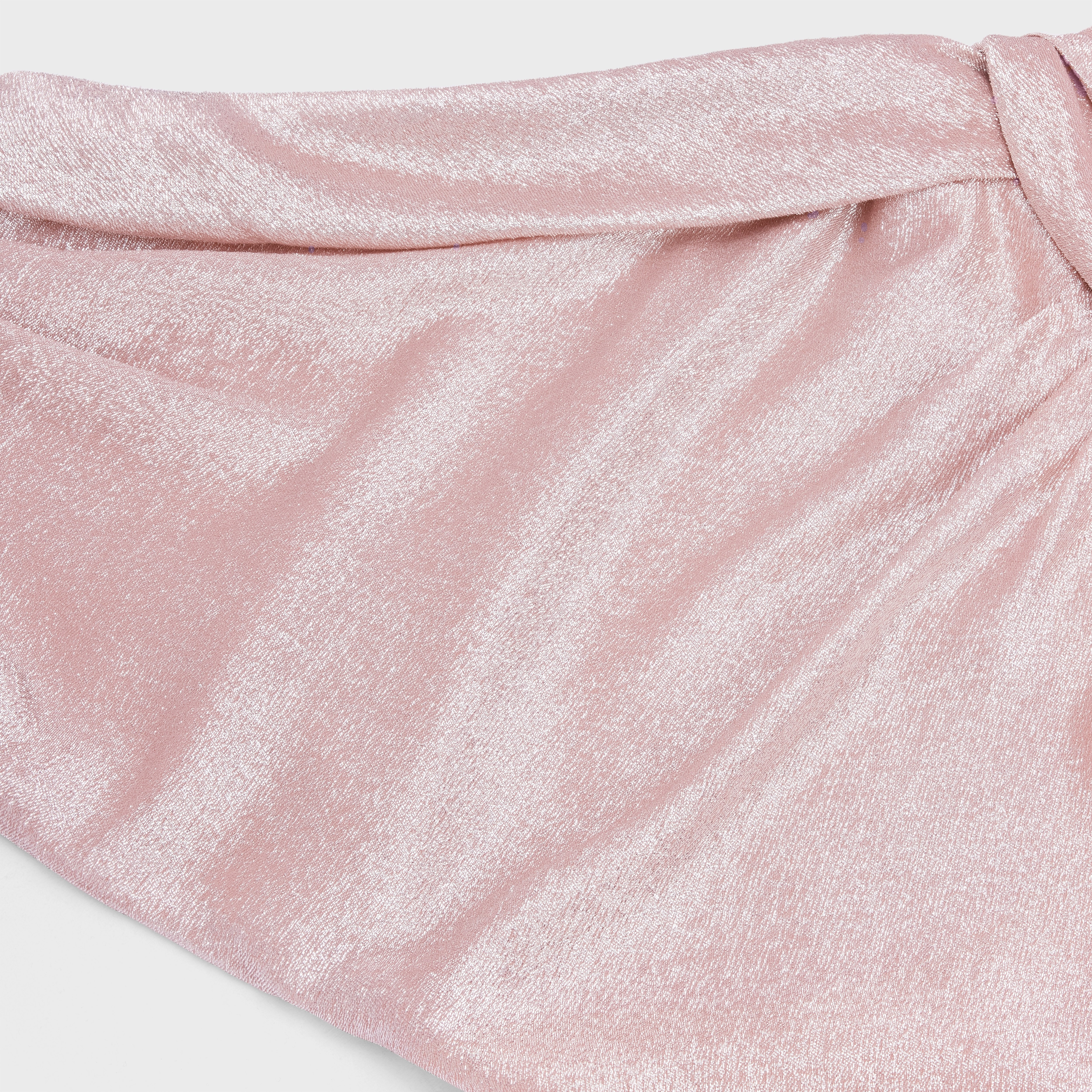 ONE-SHOULDER DRESS IN SATIN LAMÉ - 3