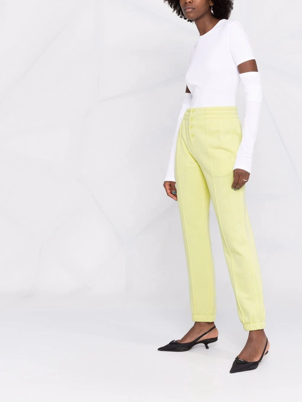 logo-embroidered buttoned track pants - 6