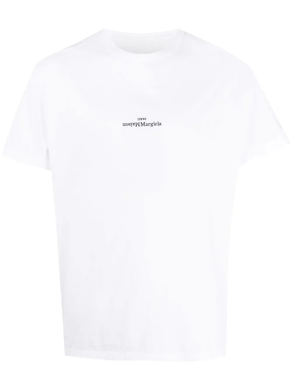 distorted-logo cotton T-shirt - 1