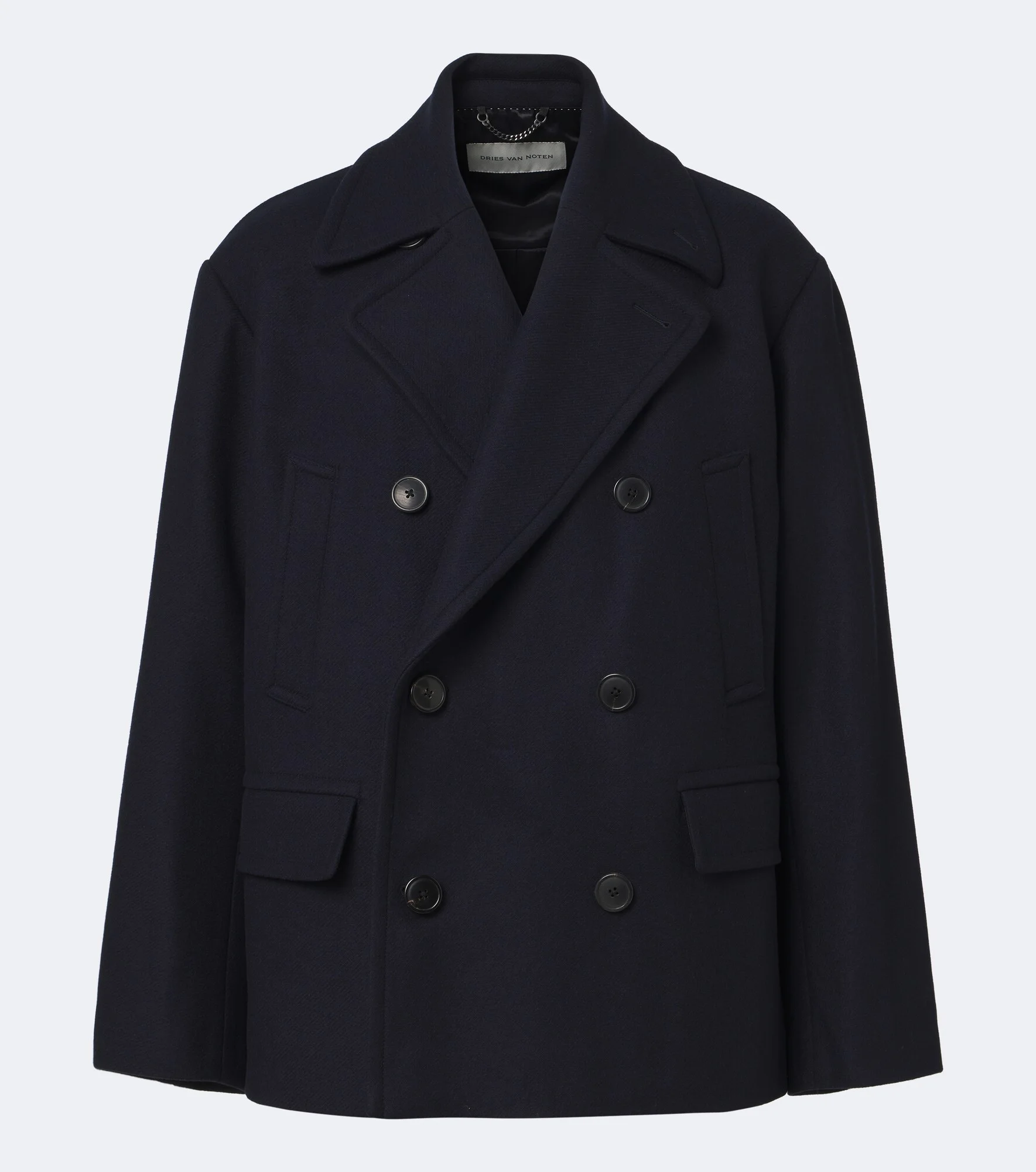 Double-breasted wool-blend jacket - 1