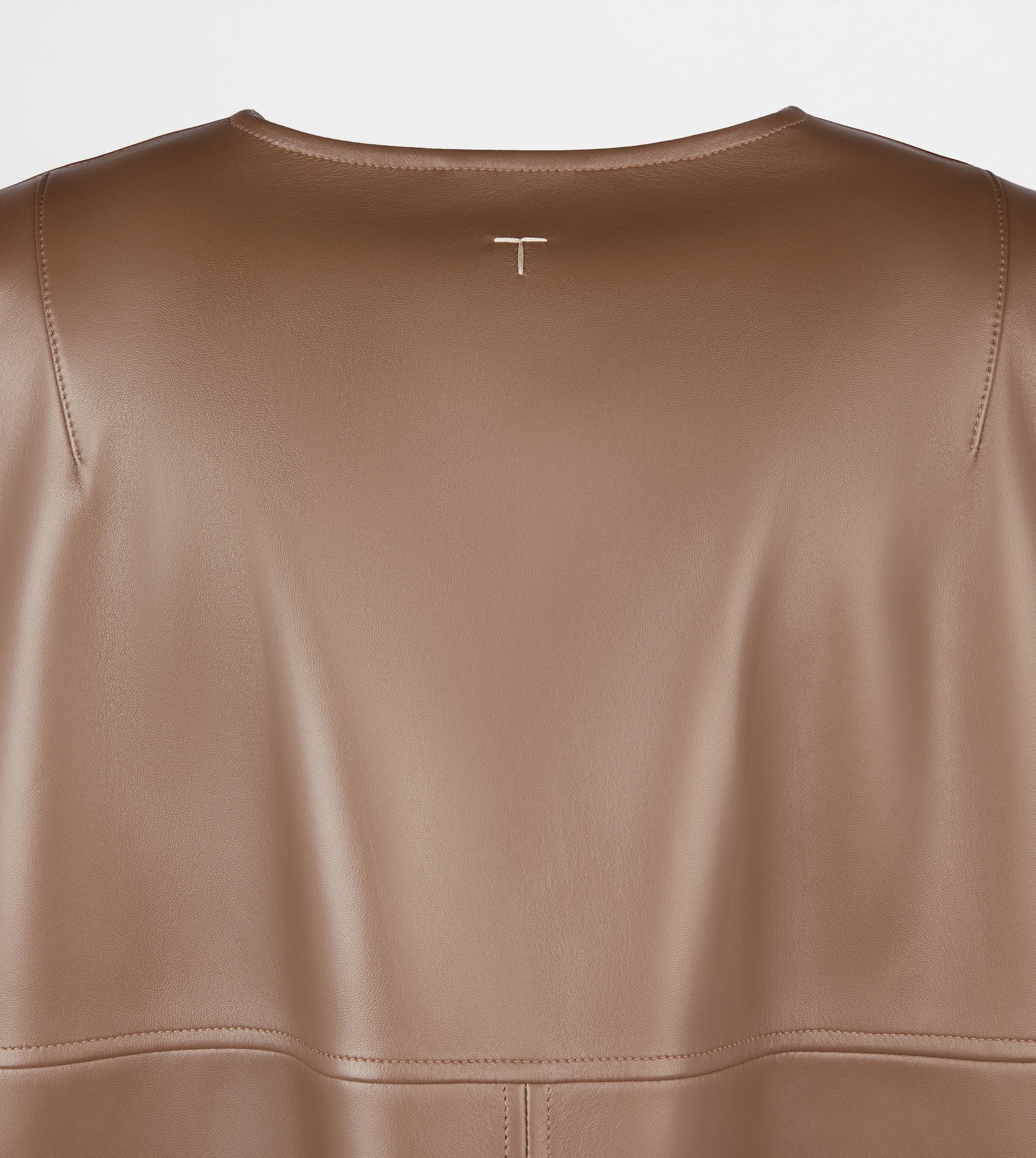 TUNIC IN LEATHER - BROWN - 8