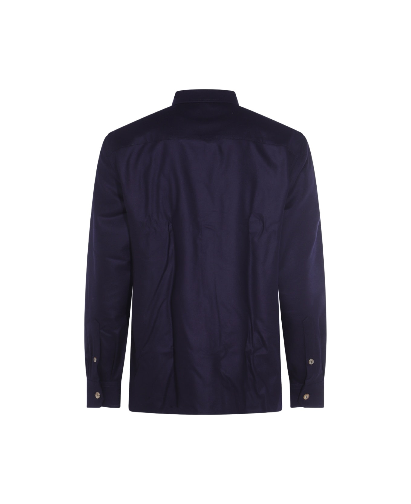 Navy Wool Shirt - 2