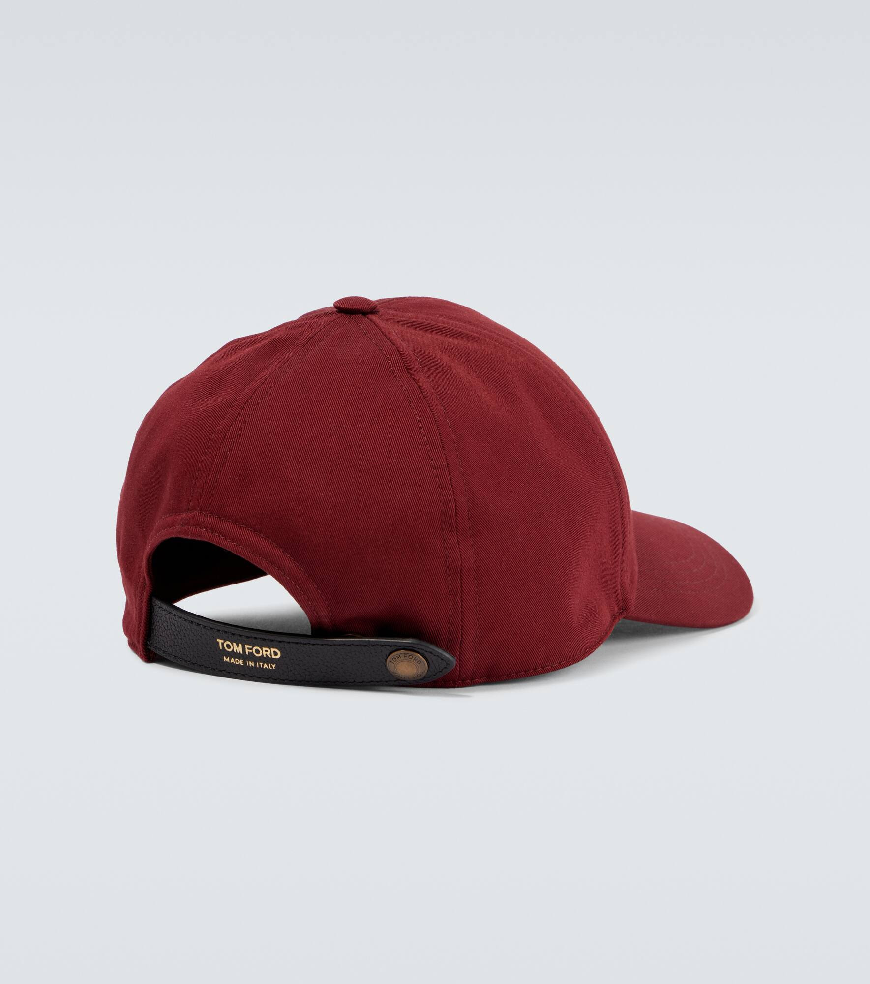 TF leather-trimmed canvas baseball cap - 4