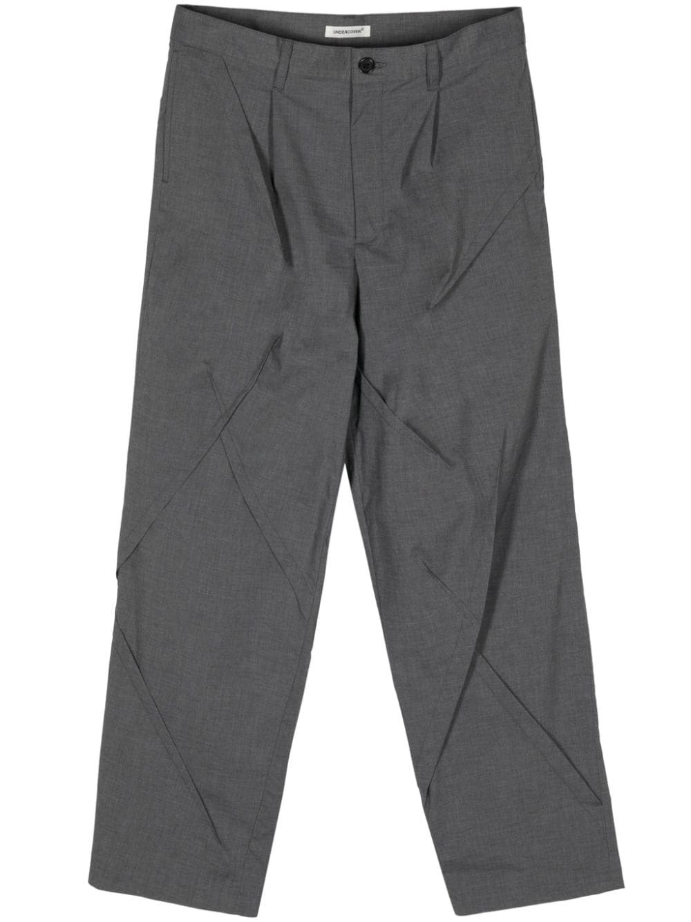 seamed straight-leg trousers - 1