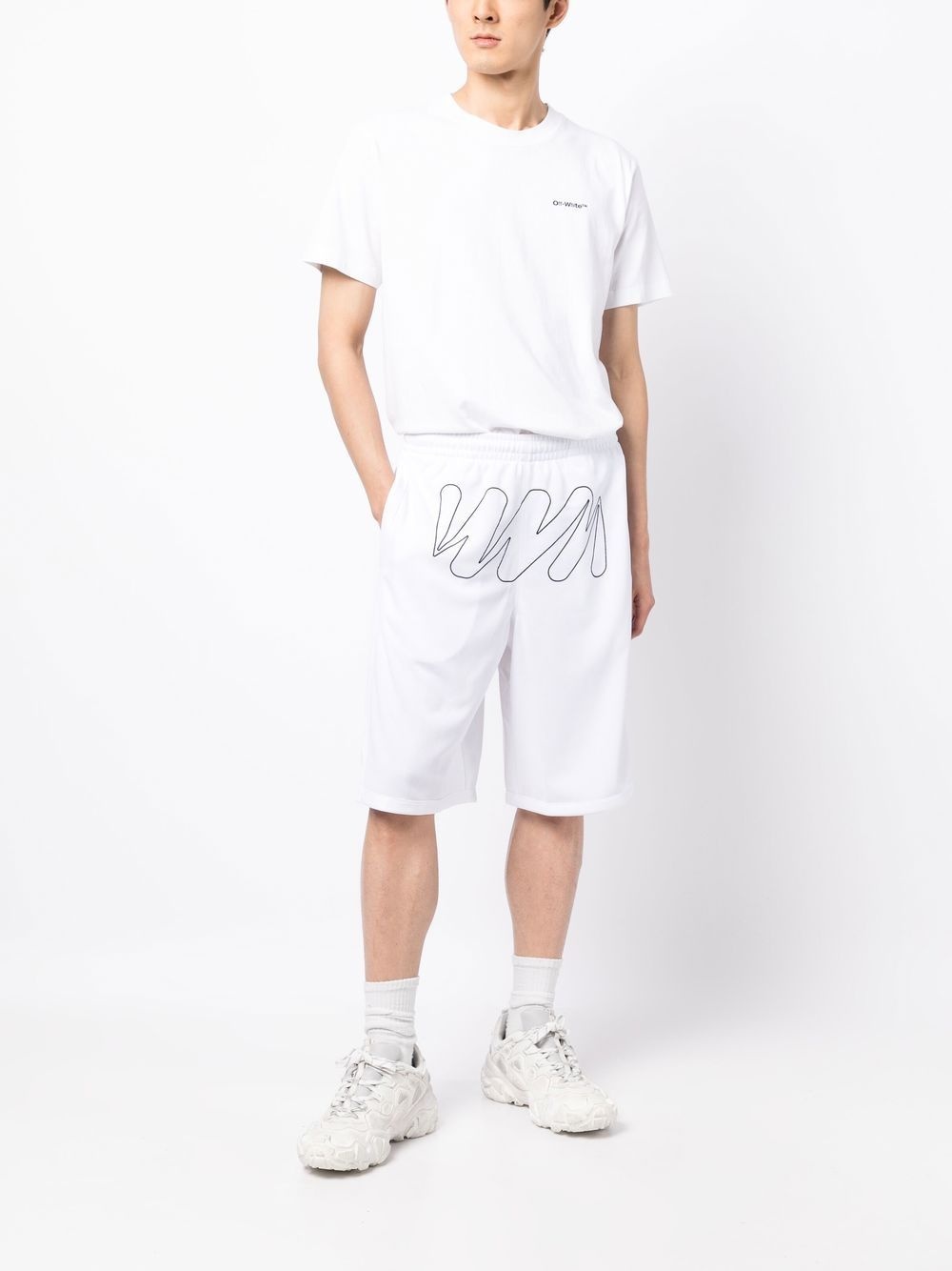 Wave Outl Diagonal mesh shorts - 2