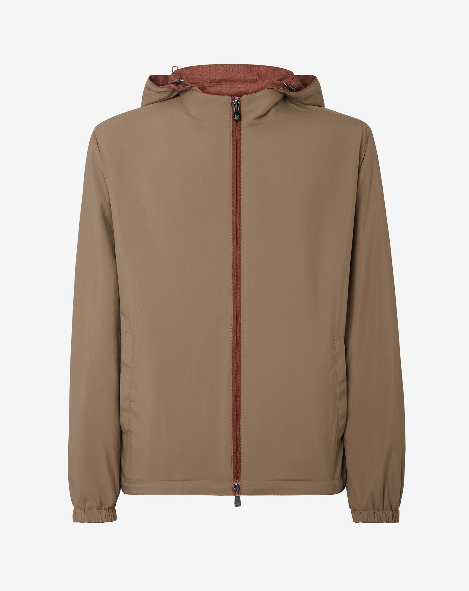 Reversible Linen Jacket in Rust Brown - 6