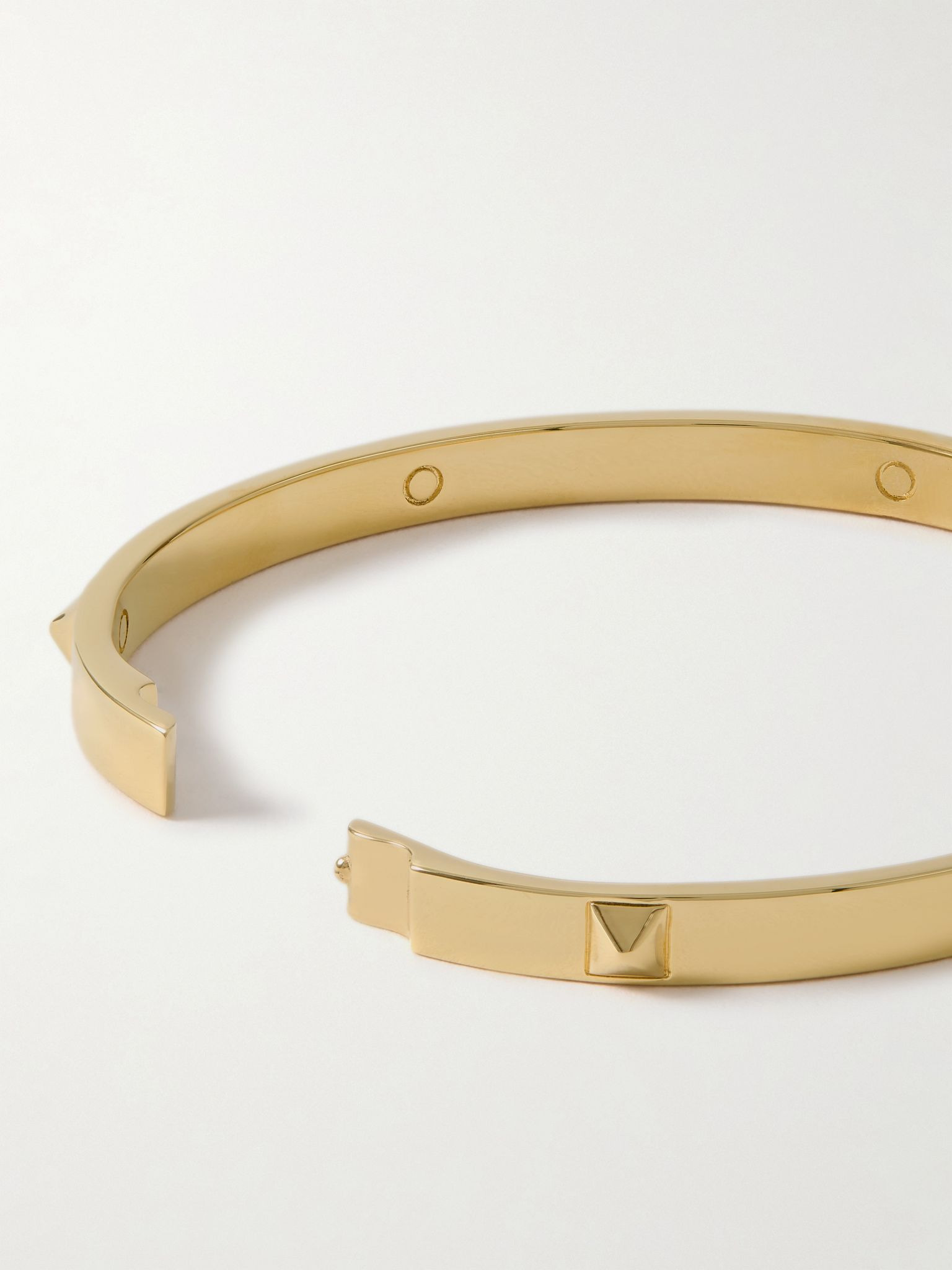 Rockstud gold-tone bangle Gold - 4