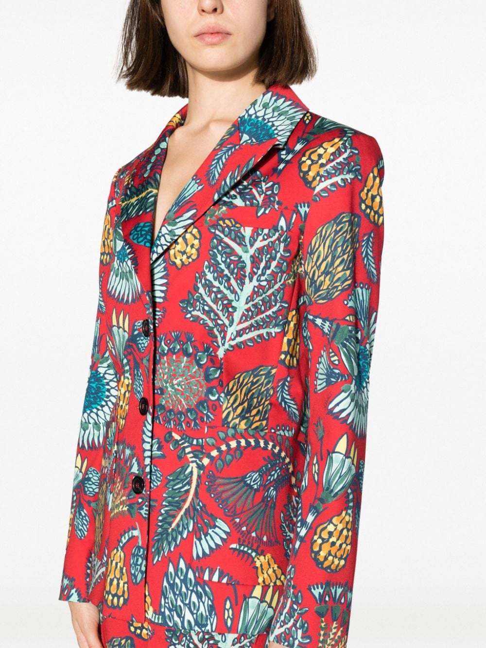 24/7 floral-print single-breasted blazer - 5