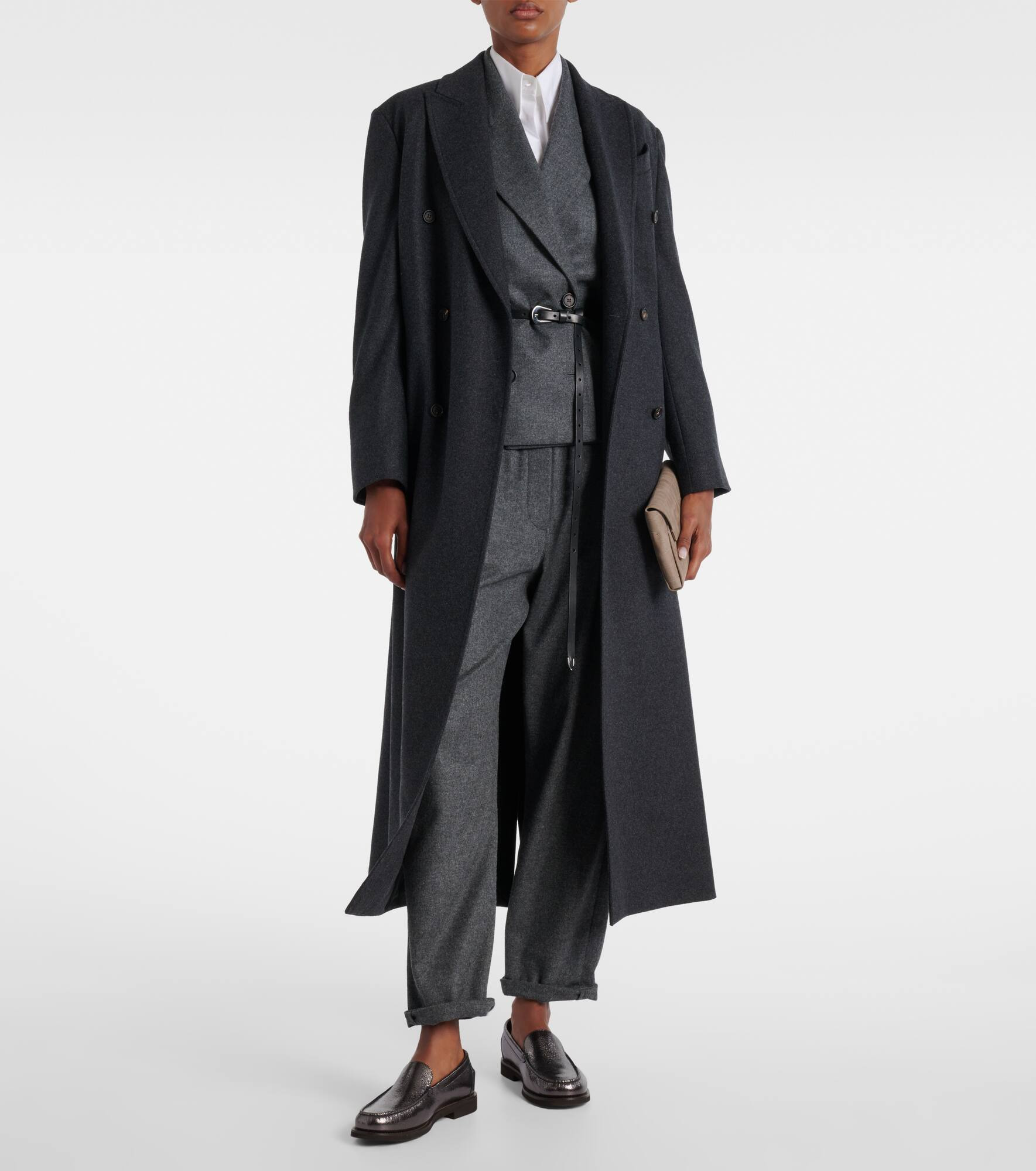 Wool and cashmere blazer - 6