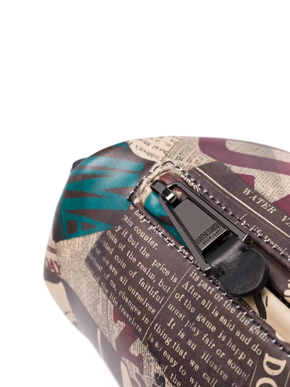 graphic-print leather belt bag - 4