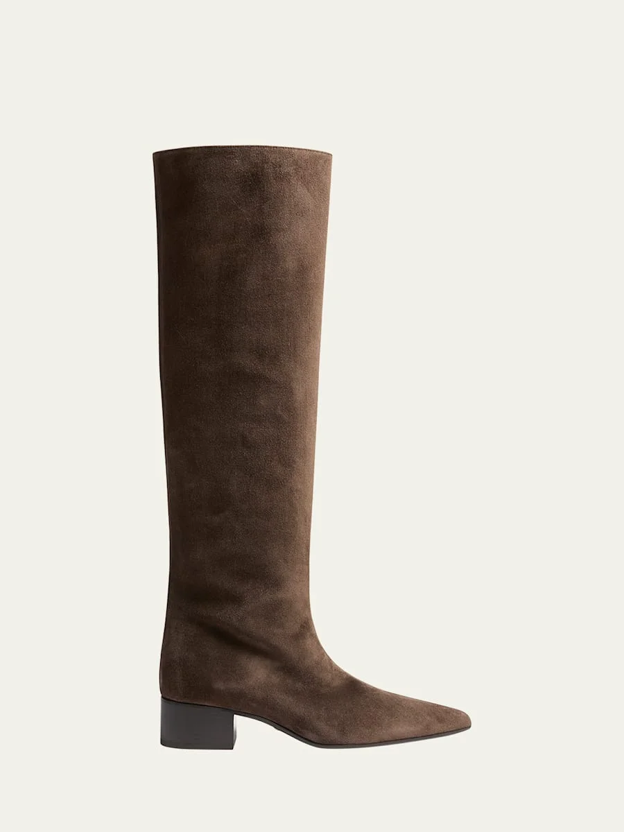 Andee Suede Knee Boots - 1
