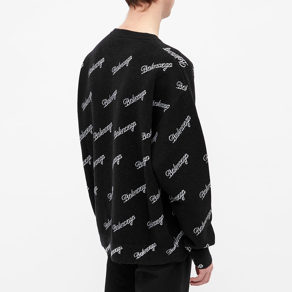 Balenciaga Script Logo Crew Knit - 5