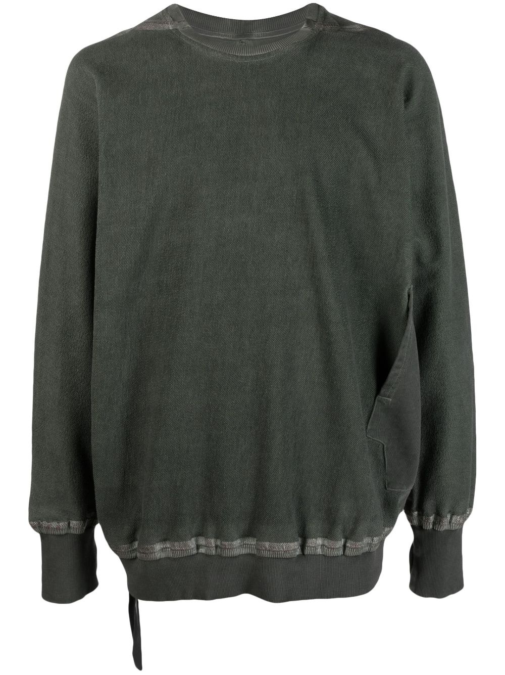 acid-wash crew neck jumper - 2