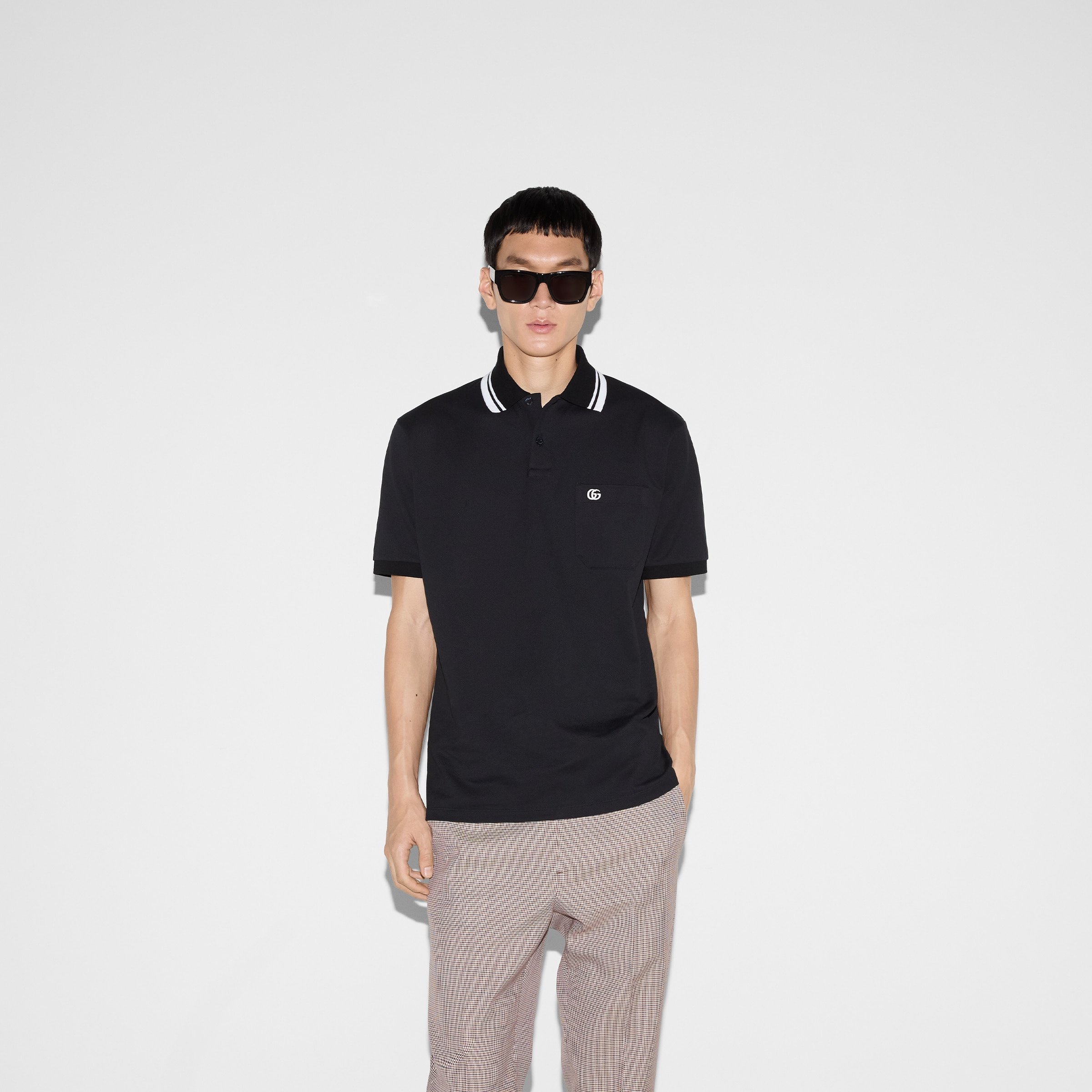 Cotton polo shirt with embroidery - 3
