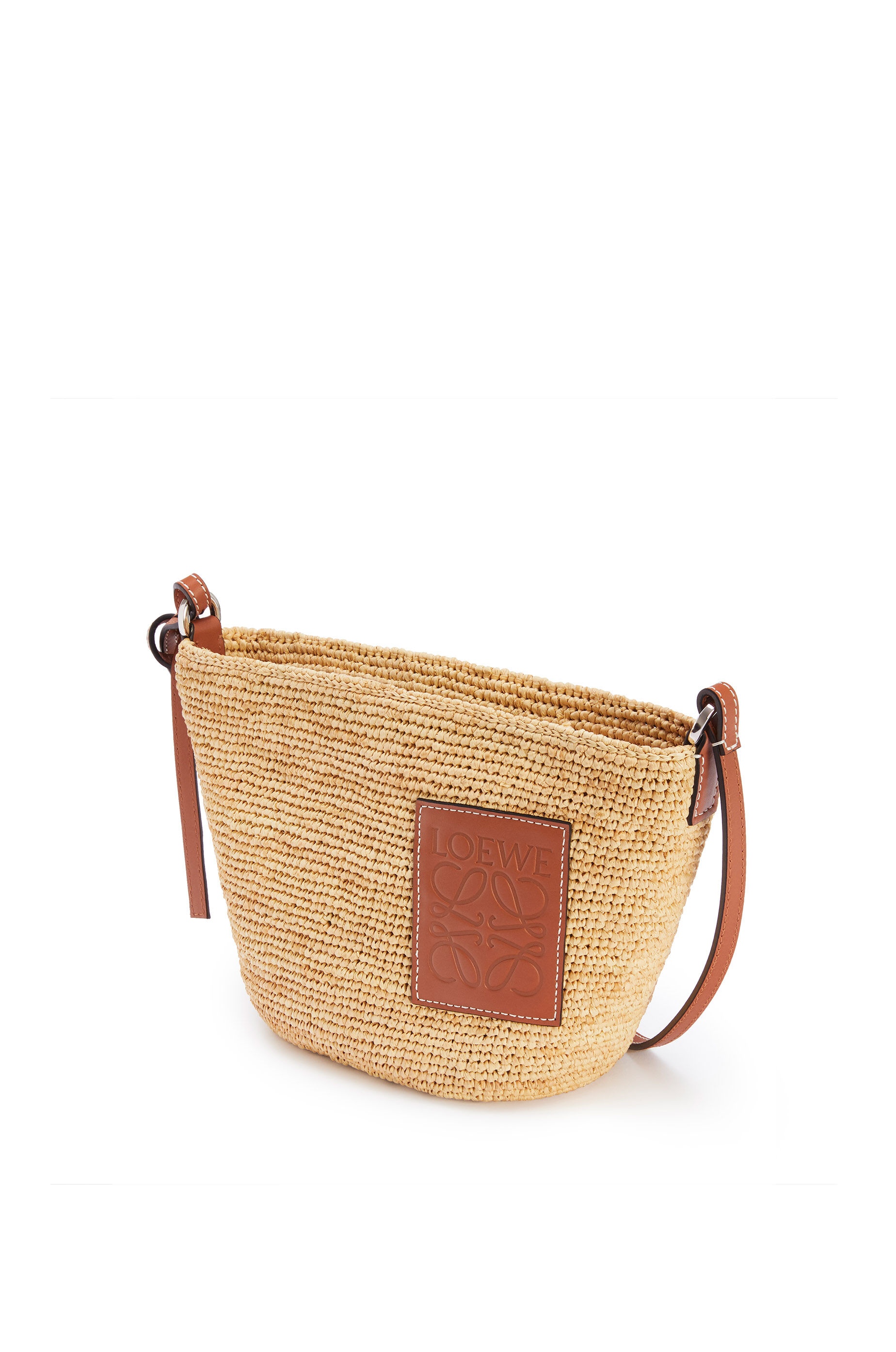 Pochette bag in raffia and calfskin - 3