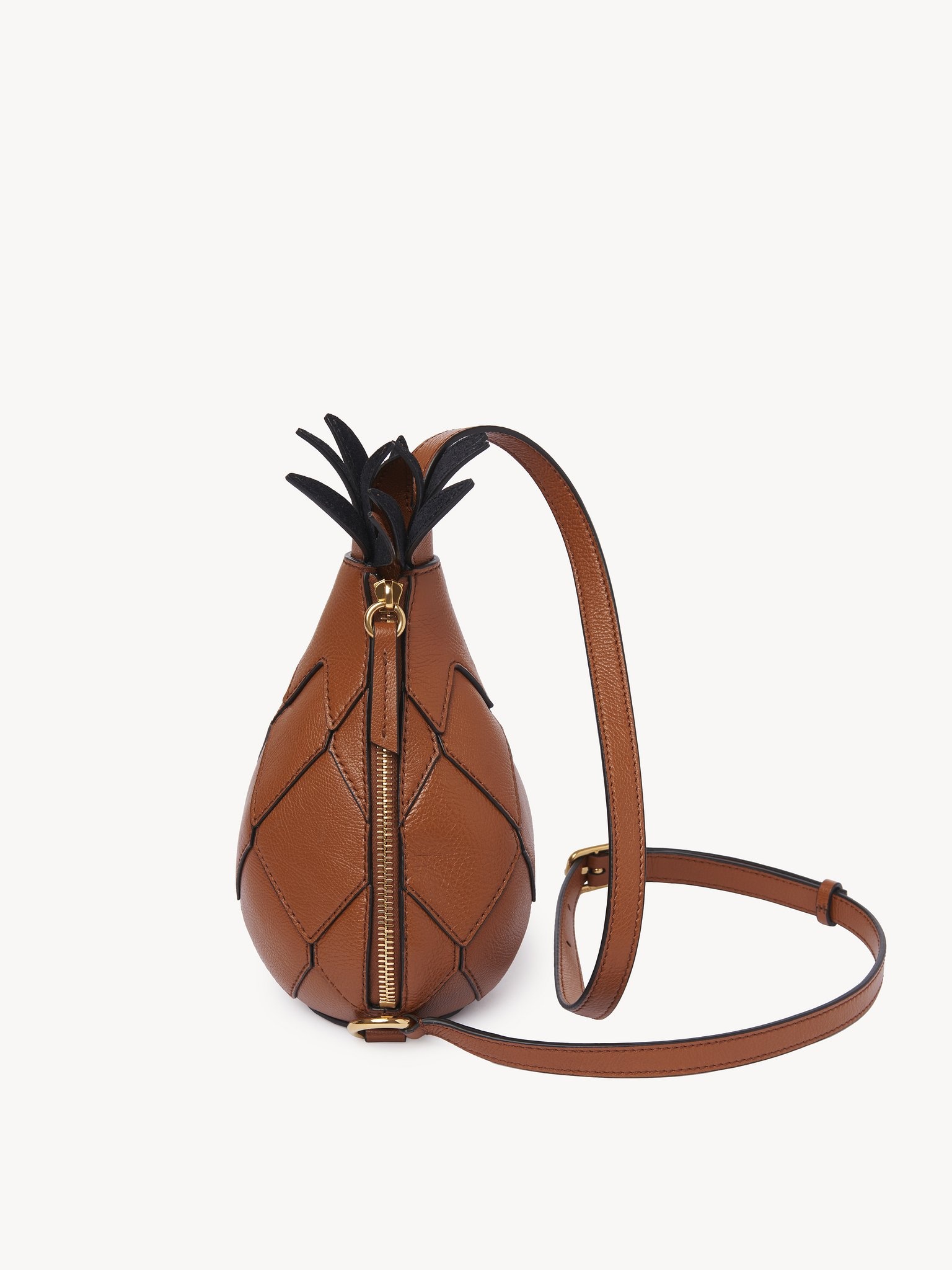 PINEAPPLE SHOULDER BAG IN GRAINED LEATHER - 4