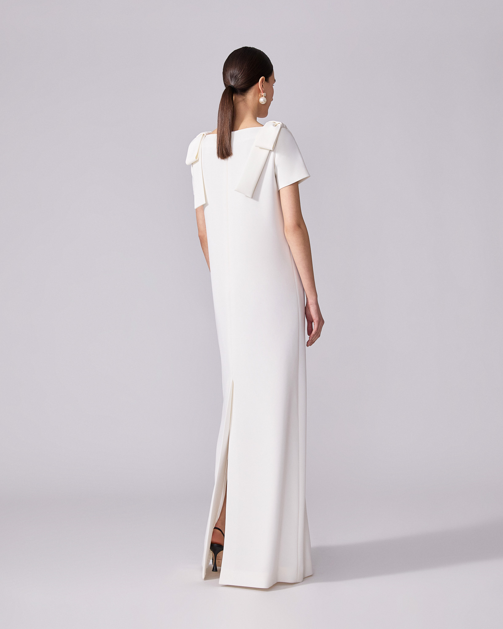 Column Gown with Bows - 3