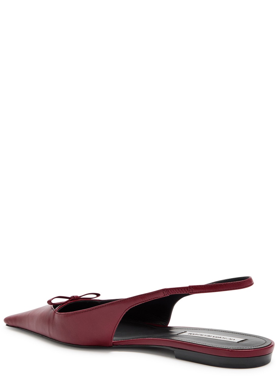 Victoria Beckham Leather Slingback Flats - 2